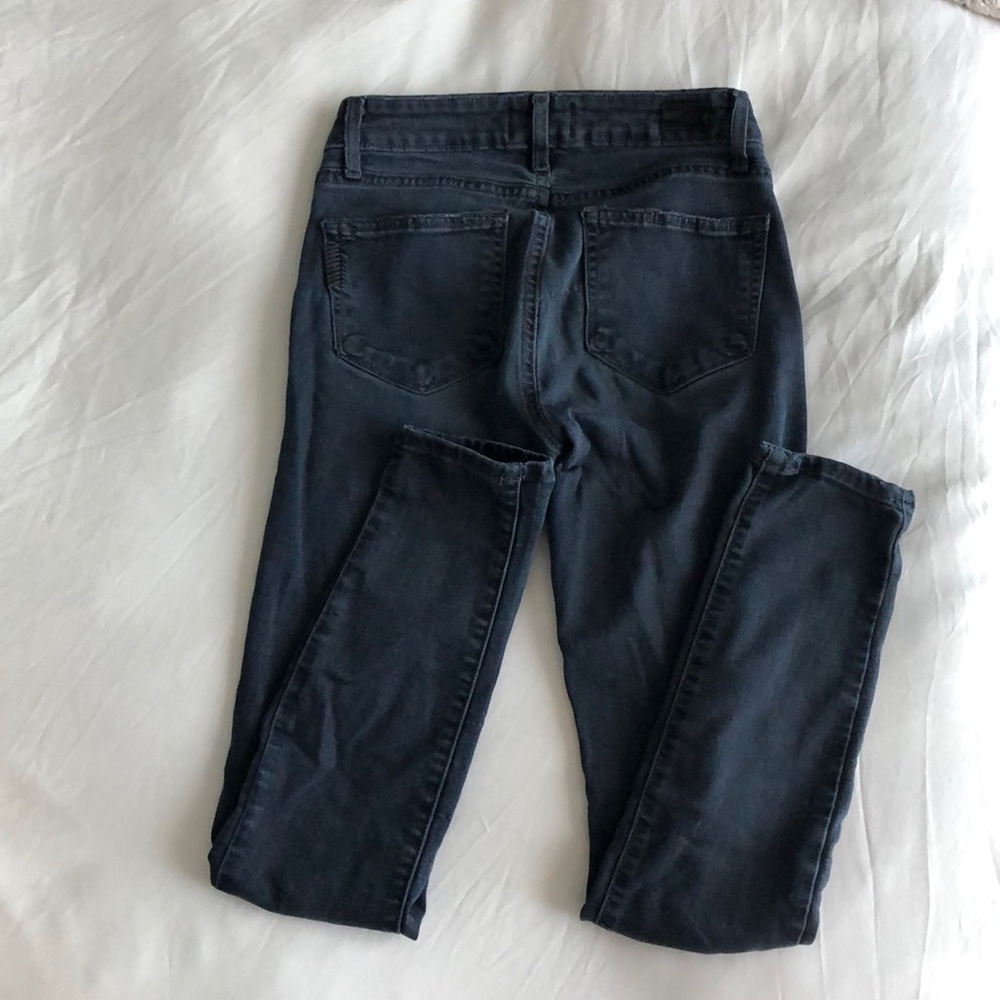 Paige Dark Wash Skinny Jeans (Dark Tag and Dark Button)
